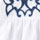 WHITE & NAVY color swatch for Embroidered Sleeveless Blouse