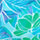 TURQUOISE PRINT color swatch for Fold Over Classic Bikini Bottom