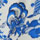 BLUE & WHITE color swatch for Floral V-Neck Dress