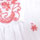 WHITE & RED color swatch for Embroidered Short Sleeve Blouse